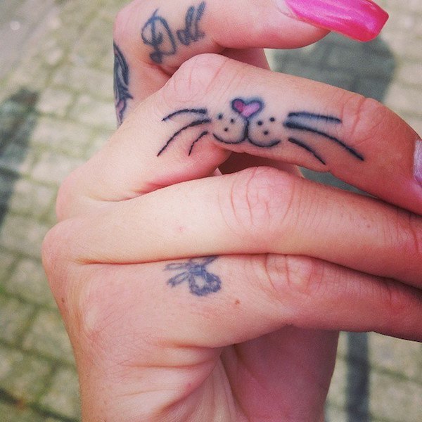 Cat Whiskers Finger Tattoo Ideas Tattoo on skin