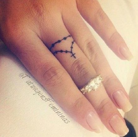 PRAYER BEADS FINGER TATTOO Tattoo on skin