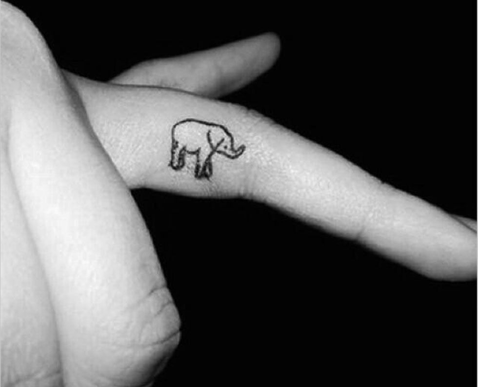 The Elephant Finger Tattoo Idea Tattoo on skin