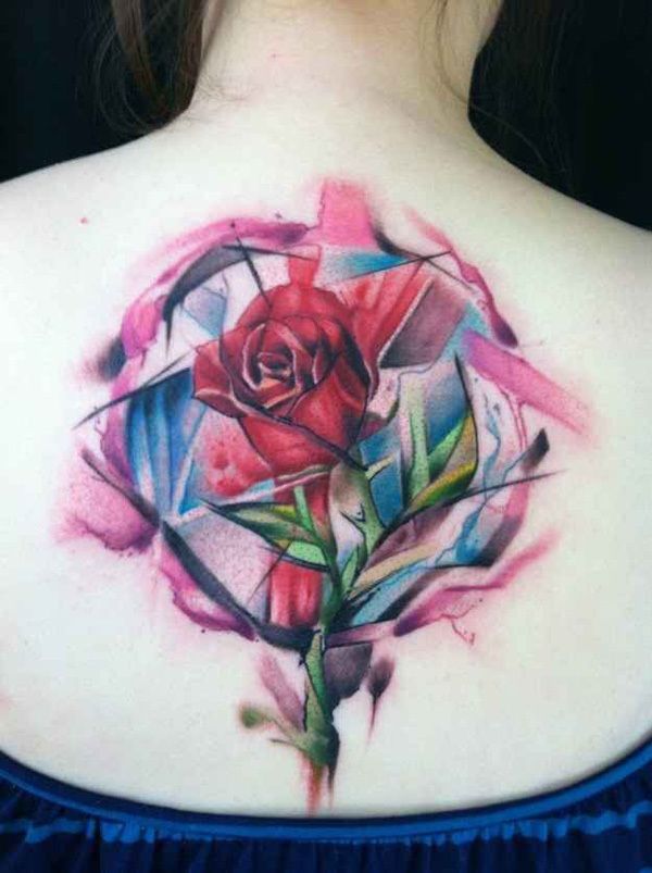 Rigid Rose Design Flower Tattoo Tattoo on skin