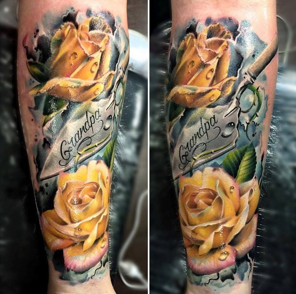 Sentimental Flower Tattoo Tattoo on skin