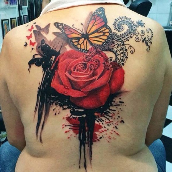 Flower Tattoo Tattoo on skin