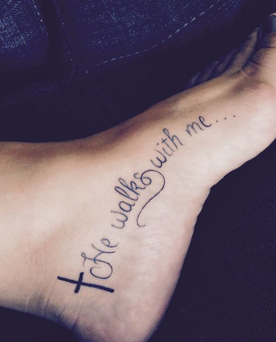 He Walks With Me , Faith Tattoos Idea Tattoo on skin