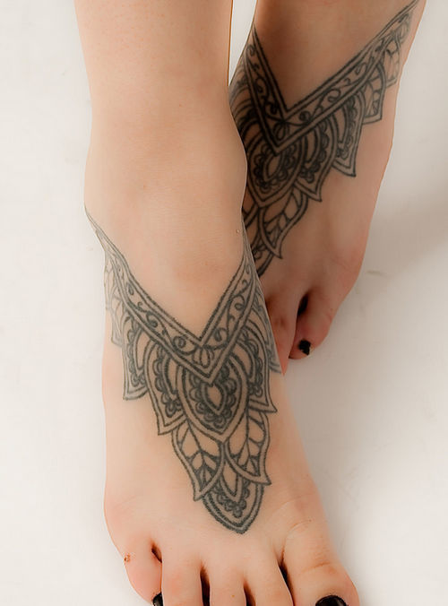 cute foot tattoo Tattoo on skin