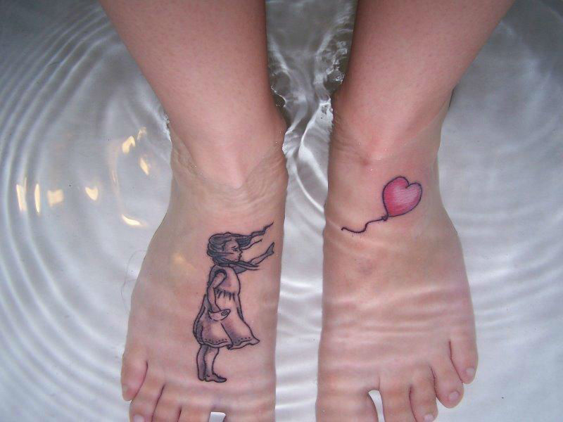 foot tattoo Tattoo on skin