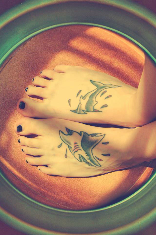 foot tattoo Tattoo on skin