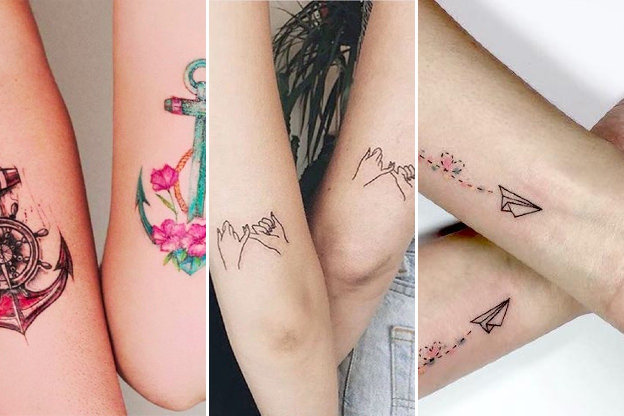 30+ Friendship Tattoos Celebrating an Unbreakable Life Bond Featured 3-Panel Lookbook Collage