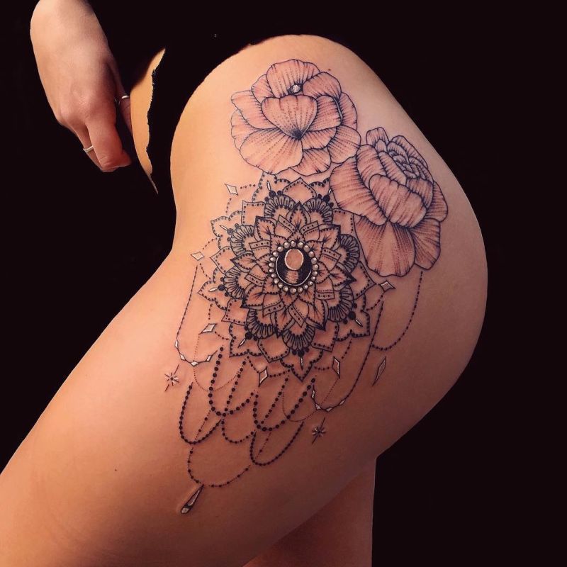 A Hip Tattoo for Henna Lovers Tattoo on skin