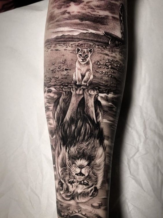 From Baby to Beast Tattoo on skin