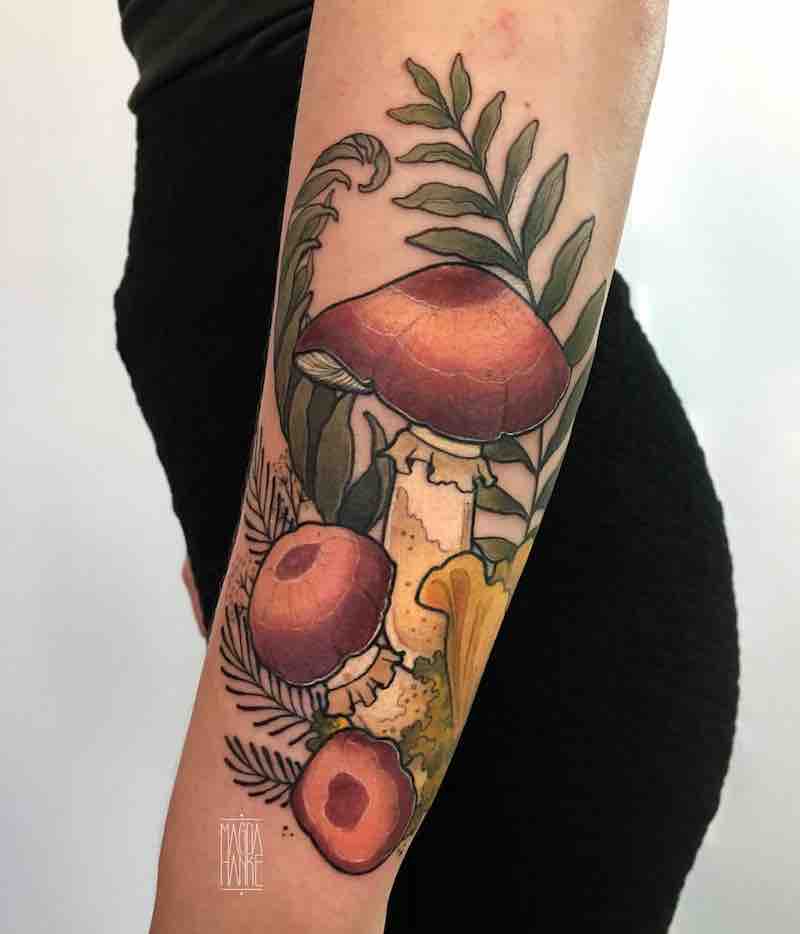 Fun Girls Love Fungi Tattoo Design Tattoo on skin