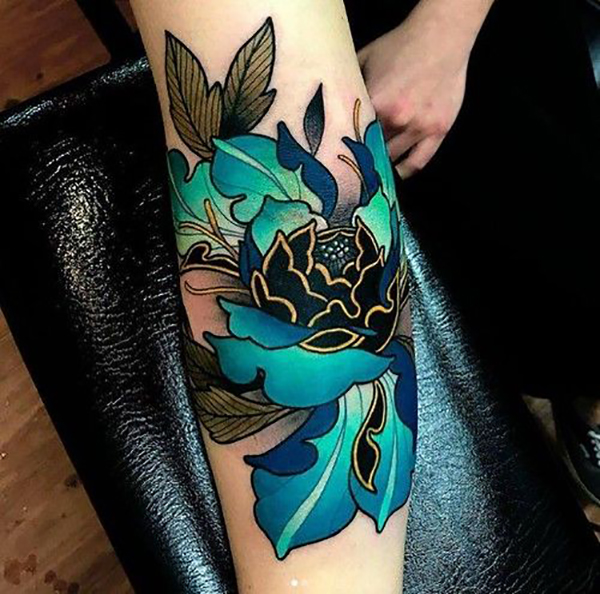 Turquoise Is The New Black Tattoo Design Tattoo on skin