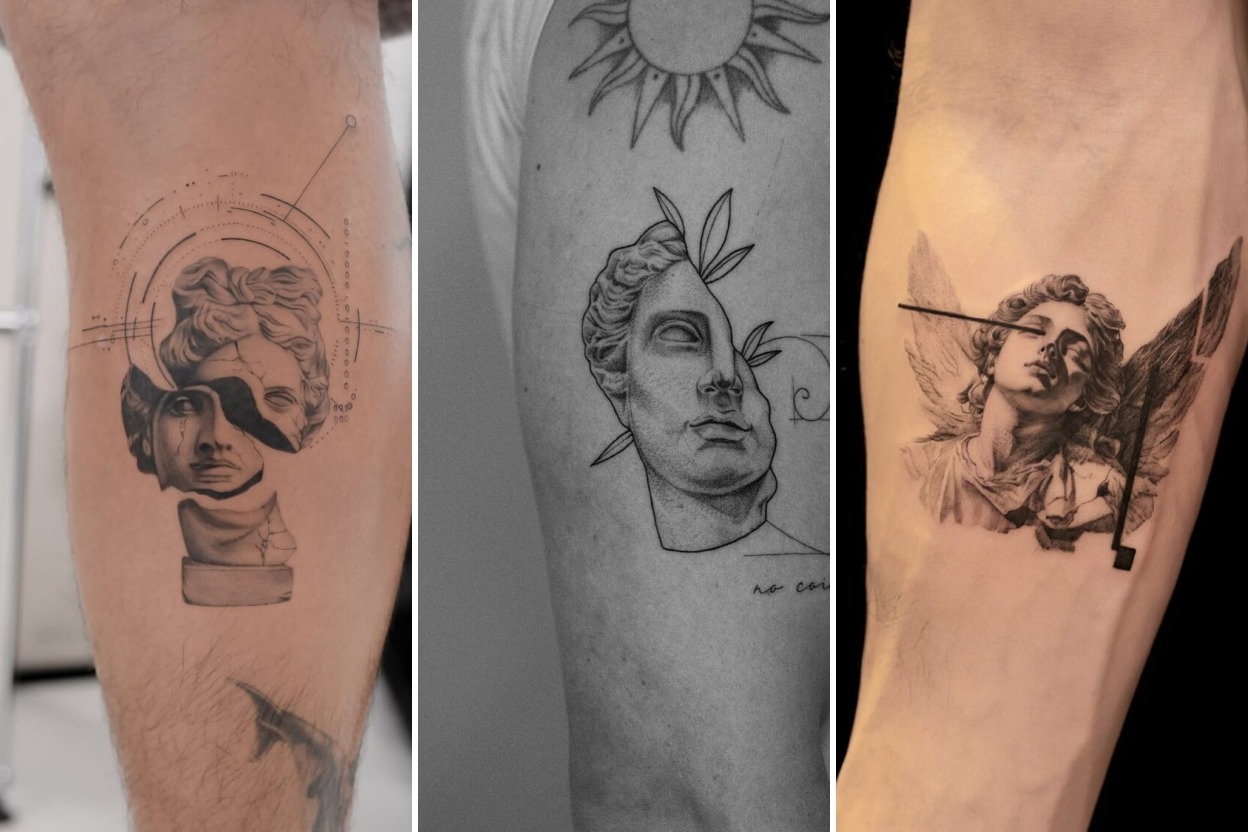 35+ Greek Gods Tattoo Ideas Honoring Immortal Classical Mythology Featured 3-Panel Lookbook Collage