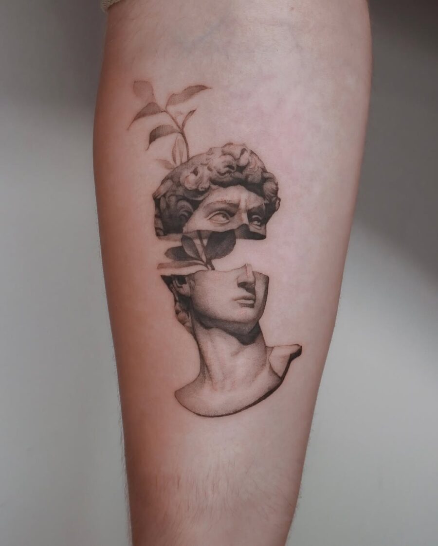 Intriguing tattoo blending art and nature seamlessly Tattoo on skin