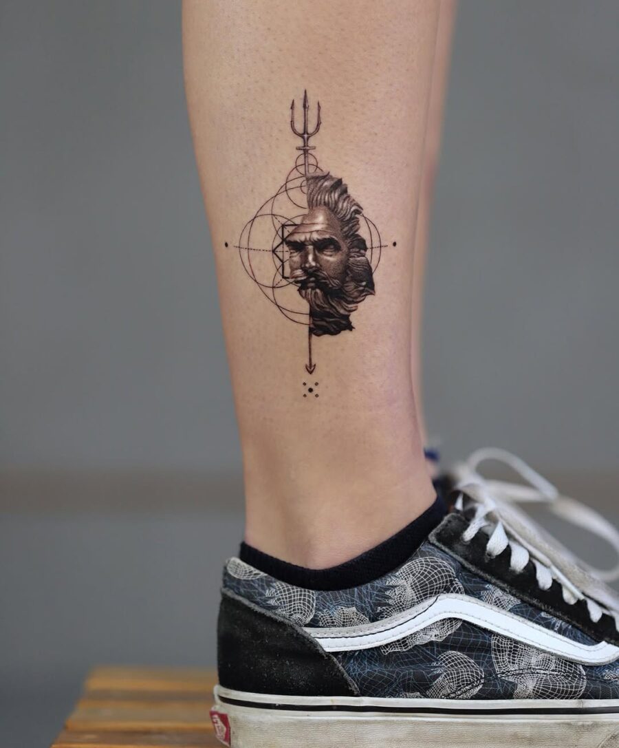 Stunning Zeus Tattoo with Intricate Details Tattoo on skin