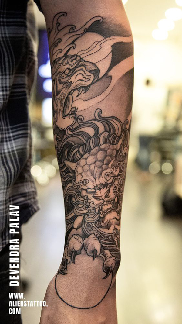 Sharp-Claws Best Half Sleeve Tattoo Idea for the Aggressive Ones Tattoo on skin