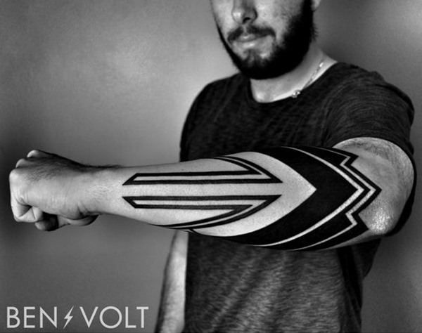 Symmetric Fire Waves for the Igniting Power in You Tattoo on skin