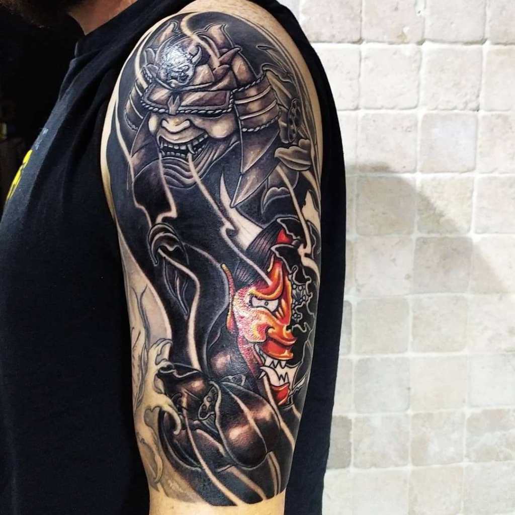 The Dark Devil Best Half Sleeve Tattoo Idea for the dark personalities Tattoo on skin