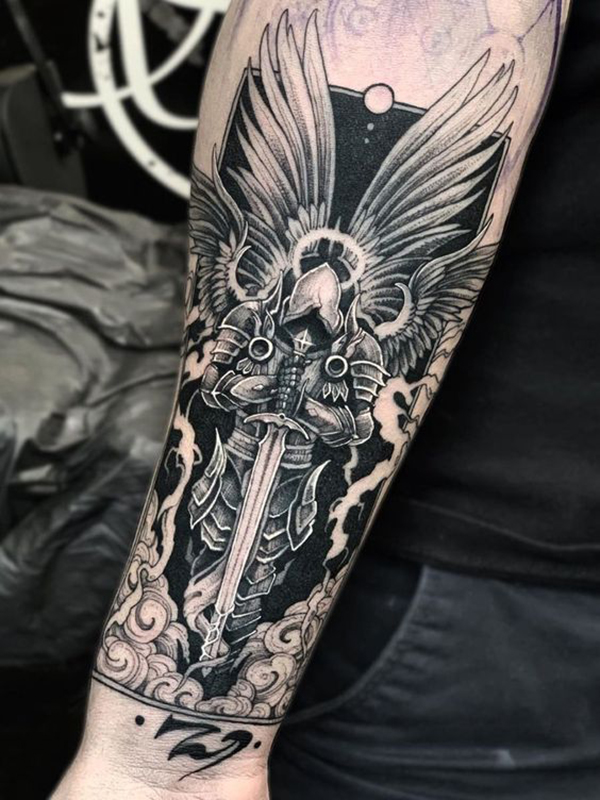 Wings of Victory Best Half Sleeve Tattoo Idea for the Yoda In You Tattoo on skin