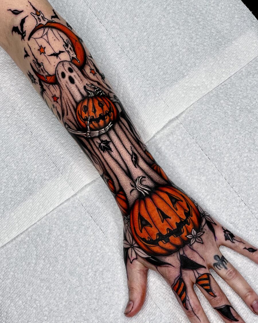 Spooky Festive Halloween Tattoo Inspiration Tattoo on skin