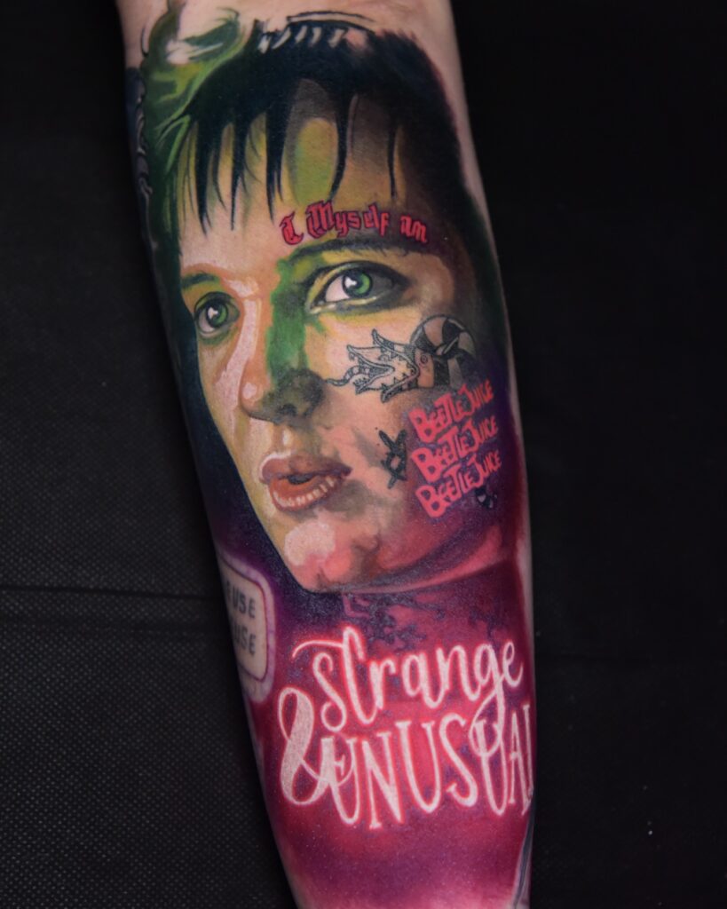 Lydia Deetz Strange And Unusual Tattoo halloween tattoos