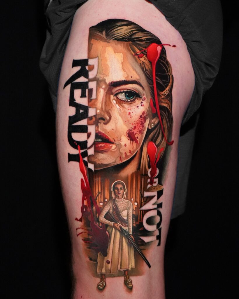 Ready Or Not Horror Tattoo halloween tattoos
