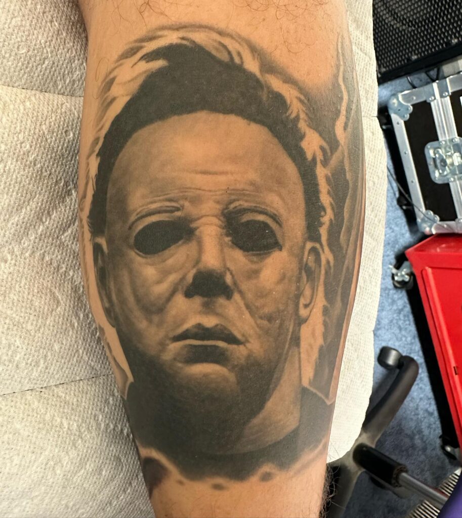 Realistic Michael Myers Tattoo halloween tattoos