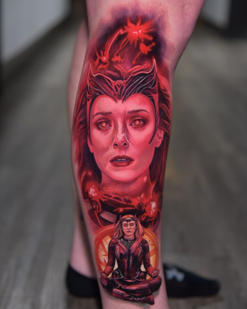 Scarlet Witch Dark Magic Tattoo halloween tattoos