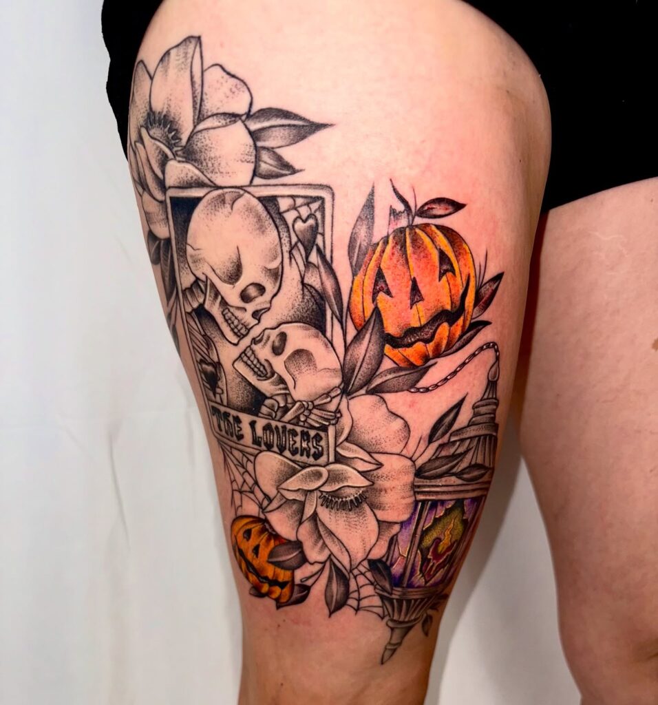 The Lovers Halloween Tarot Tattoo halloween tattoos