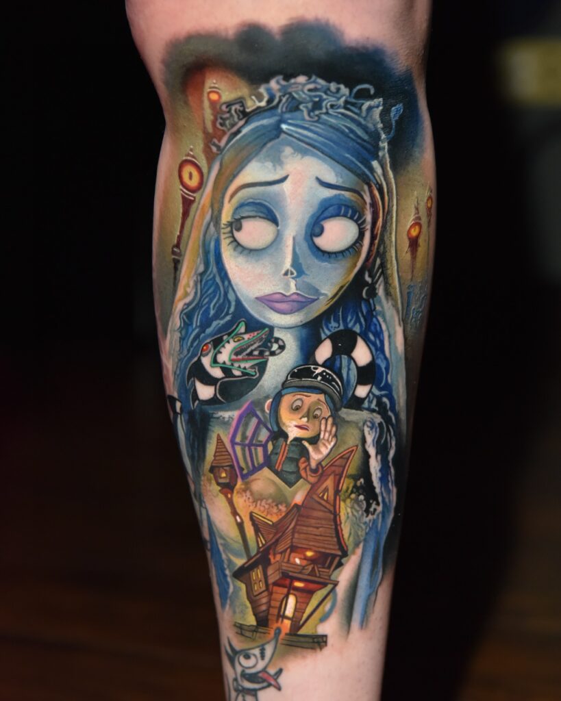 Tim Burton Inspired Halloween Tattoo halloween tattoos