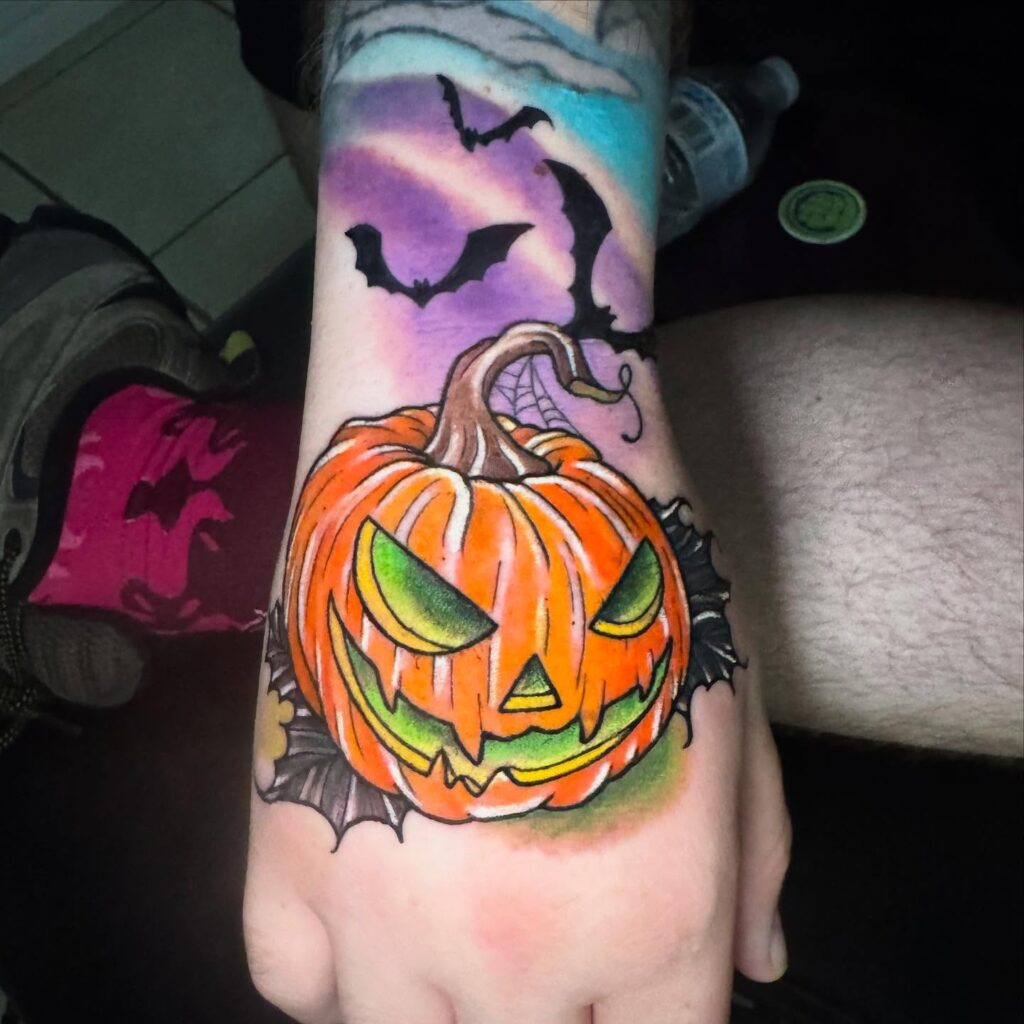 Wicked Jack-O -Lantern Tattoo halloween tattoos