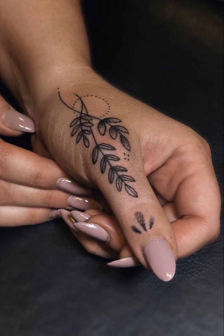 Cute Black Vine Hand Tattoo Ideas Tattoo on skin