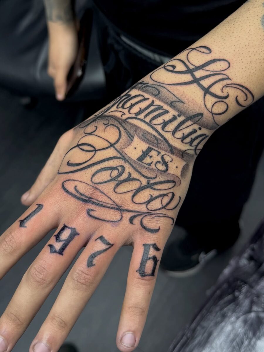 Elegant script tattoo with personal meaning Tattoo on skin