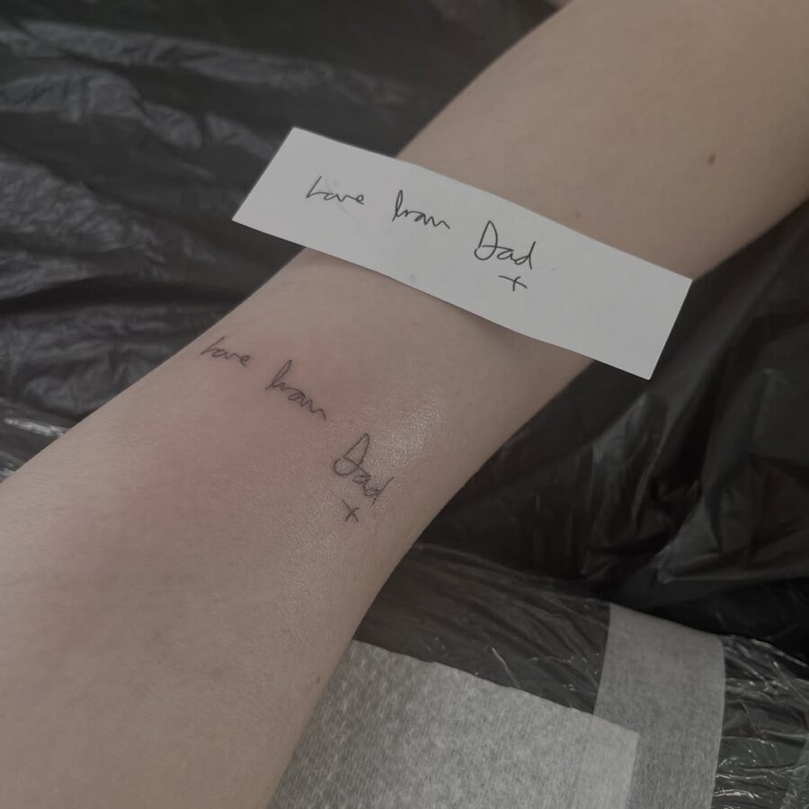 Personalized touch in heartfelt tattoo design Tattoo on skin