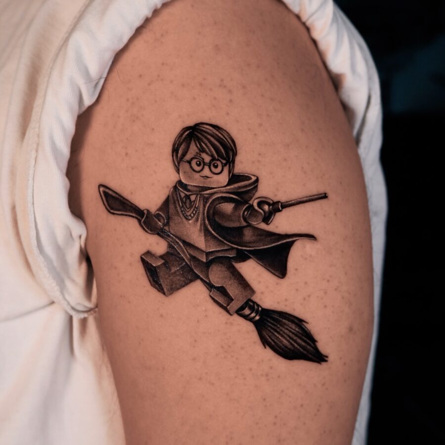 Lego-inspired Harry Potter tattoo design Tattoo on skin