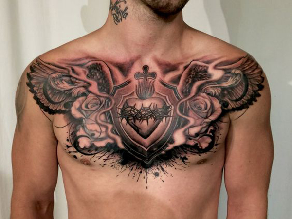 Phoenix Sacred Heart Tattoo Designs for Men and Women Tattoo on skin