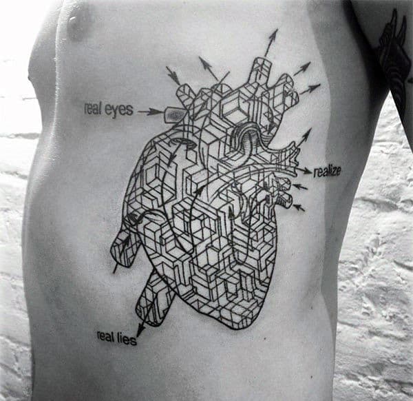 Real Lies Maze Heart Tattoo for Your Explorer Soul Tattoo on skin
