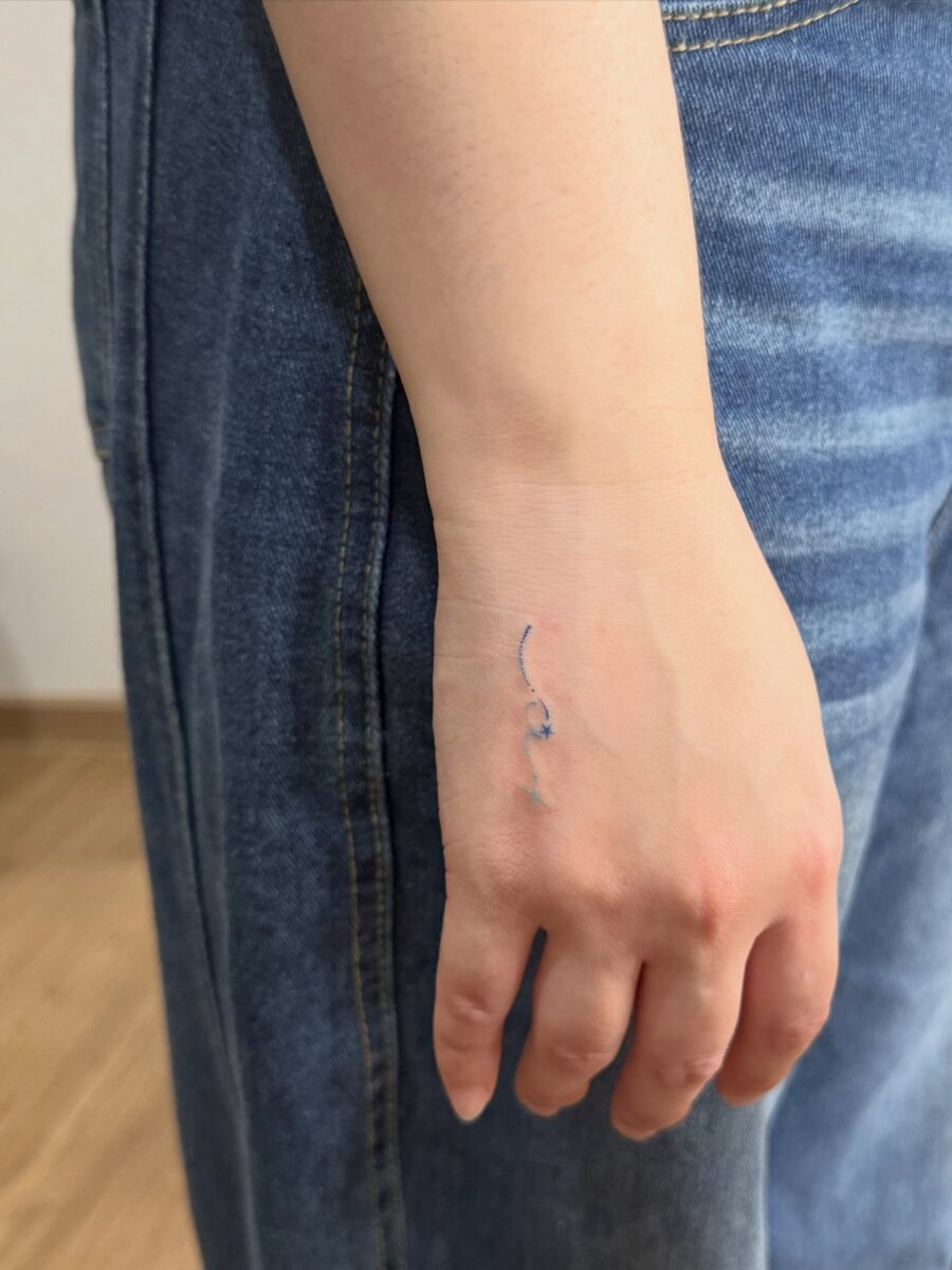 Subtle artistry on the wrist revealed here Tattoo on skin