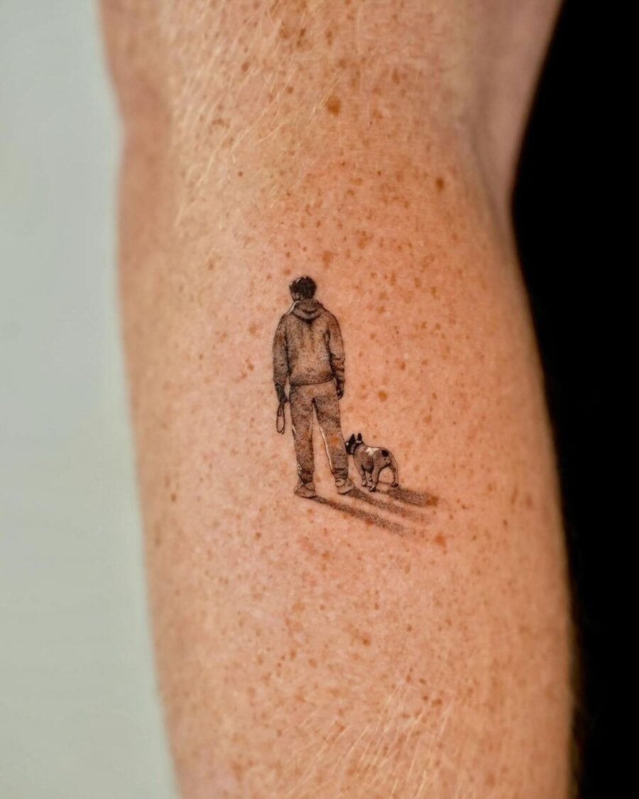 A heartfelt tribute tattoo for dog lovers Tattoo on skin