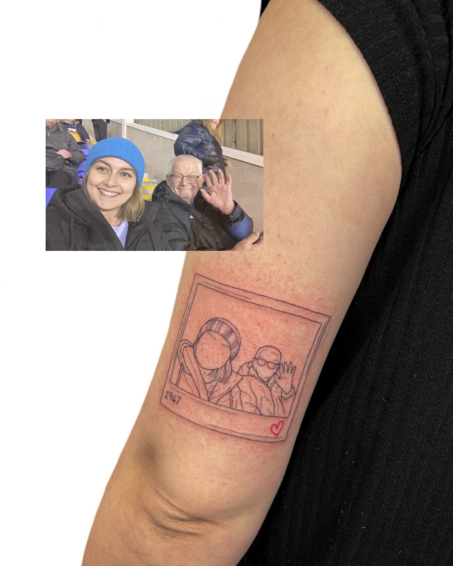 A heartwarming tribute in a tattoo design Tattoo on skin