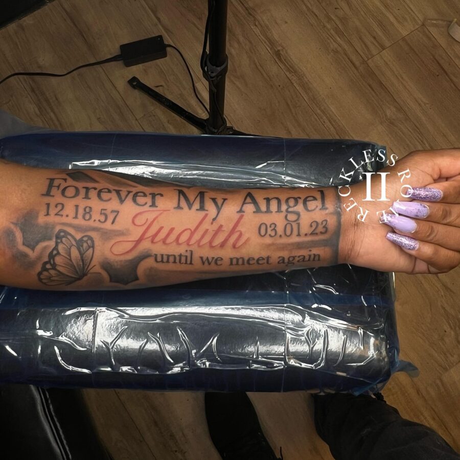 Meaningful tribute tattoo to a lost loved one Tattoo on skin