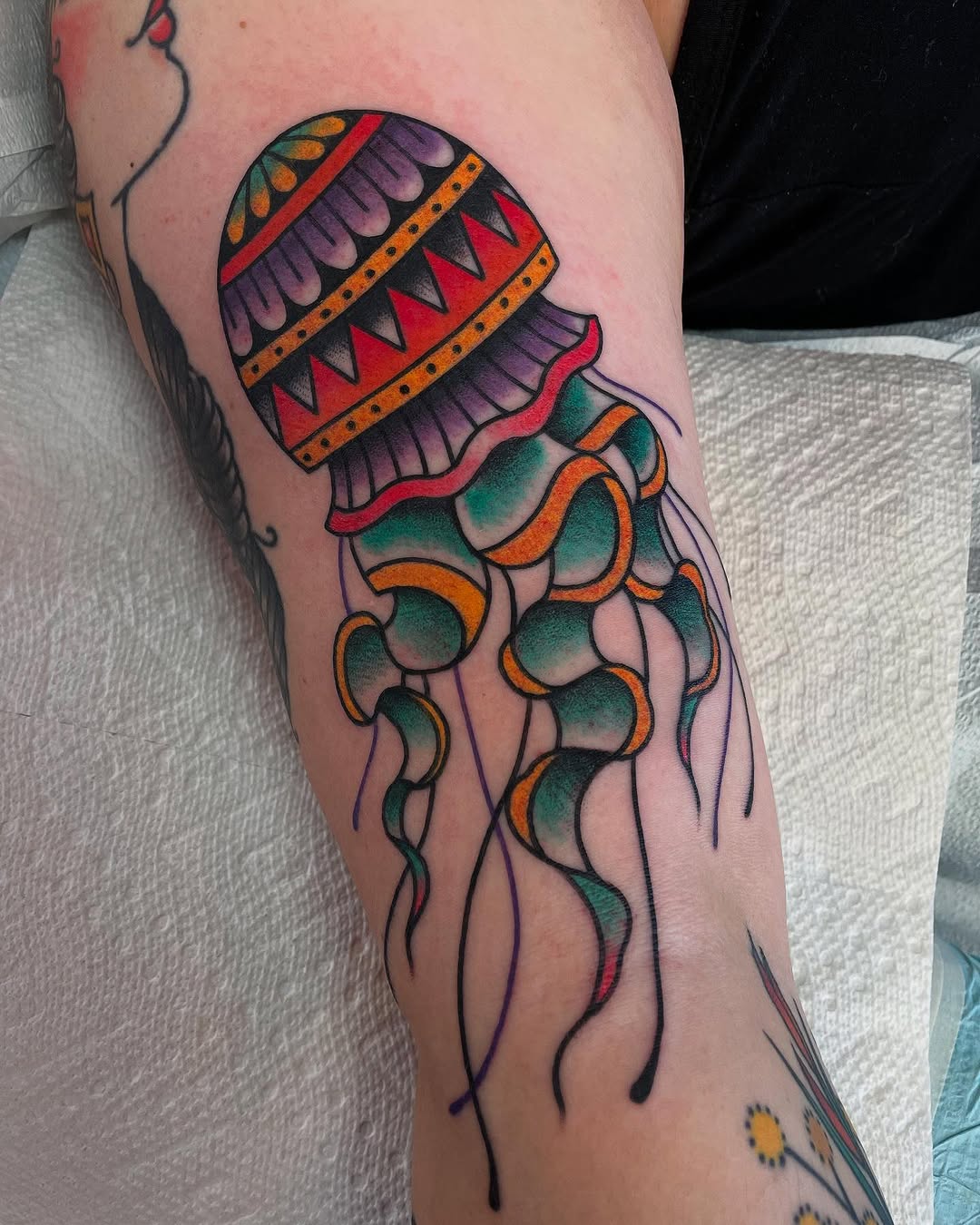 Unique Colorful Jellyfish Tattoo Design Ideas Tattoo on skin