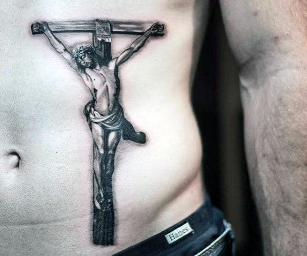 Abstract Crucifix Cross Tattoo with a Hidden Meaning Tattoo on skin