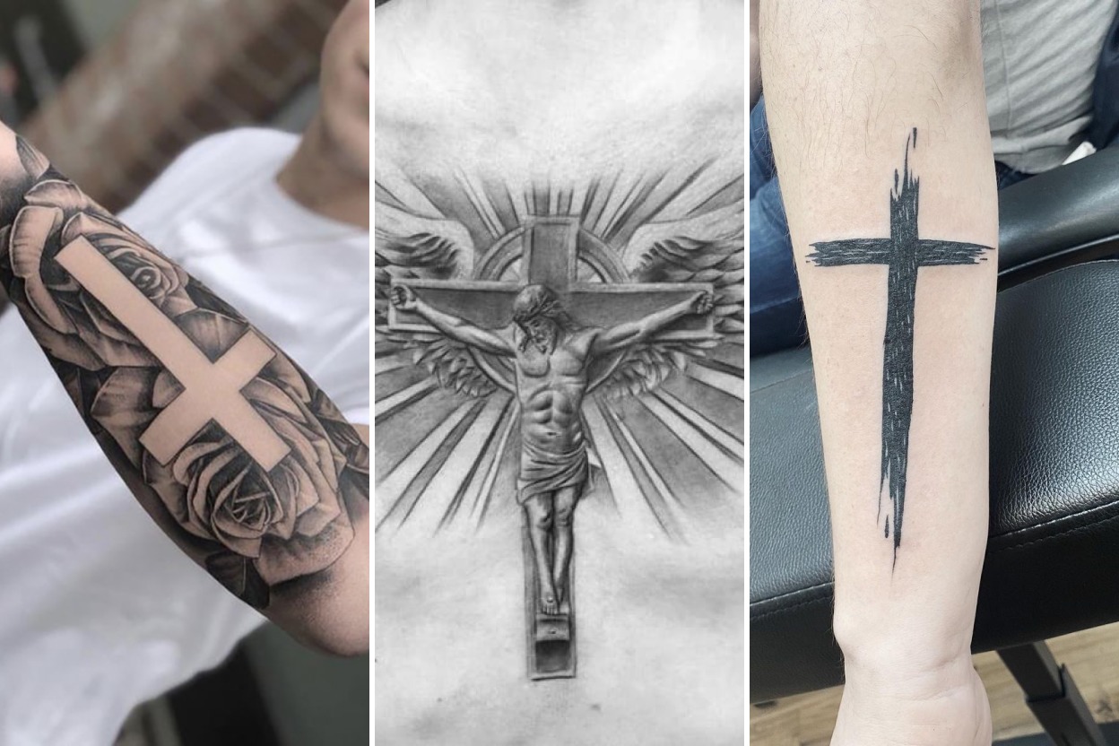 30+ Jesus Cross Tattoos Grounded in Timeless Spiritual Reverence Featured 3-Panel Lookbook Collage