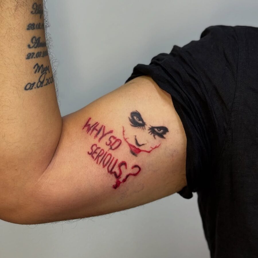 Captivating Joker Tattoo with a Dark Vibe Tattoo on skin