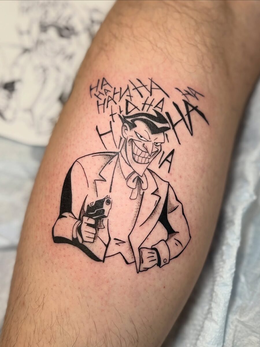 Classic Joker tattoo with playful sinister vibes Tattoo on skin
