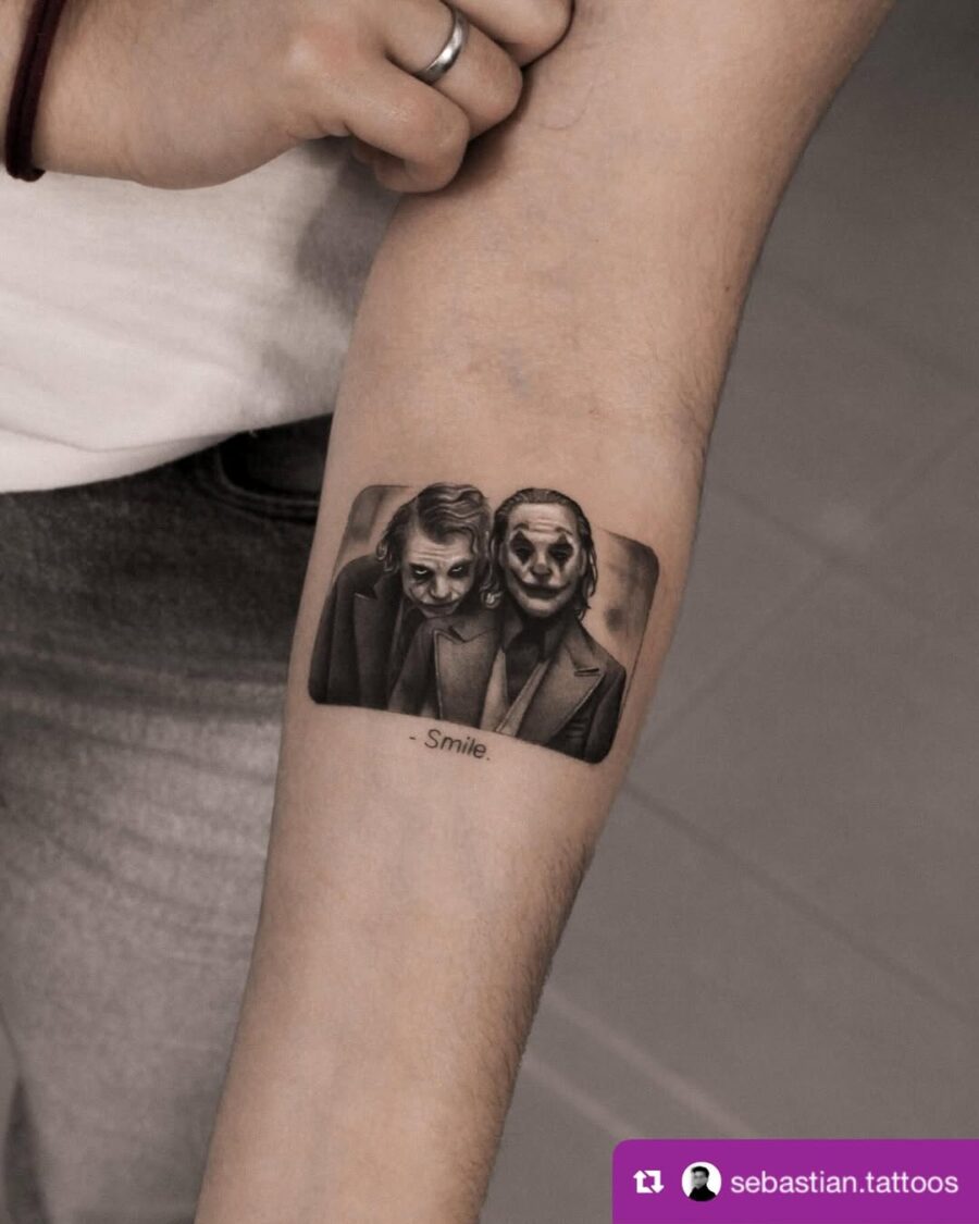 Intricate Joker design with a dark twist Tattoo on skin