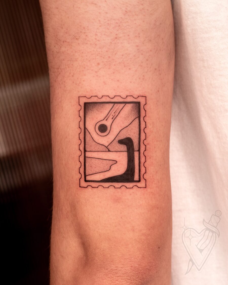 Abstract Loch Ness Monster Tattoo Design Tattoo on skin