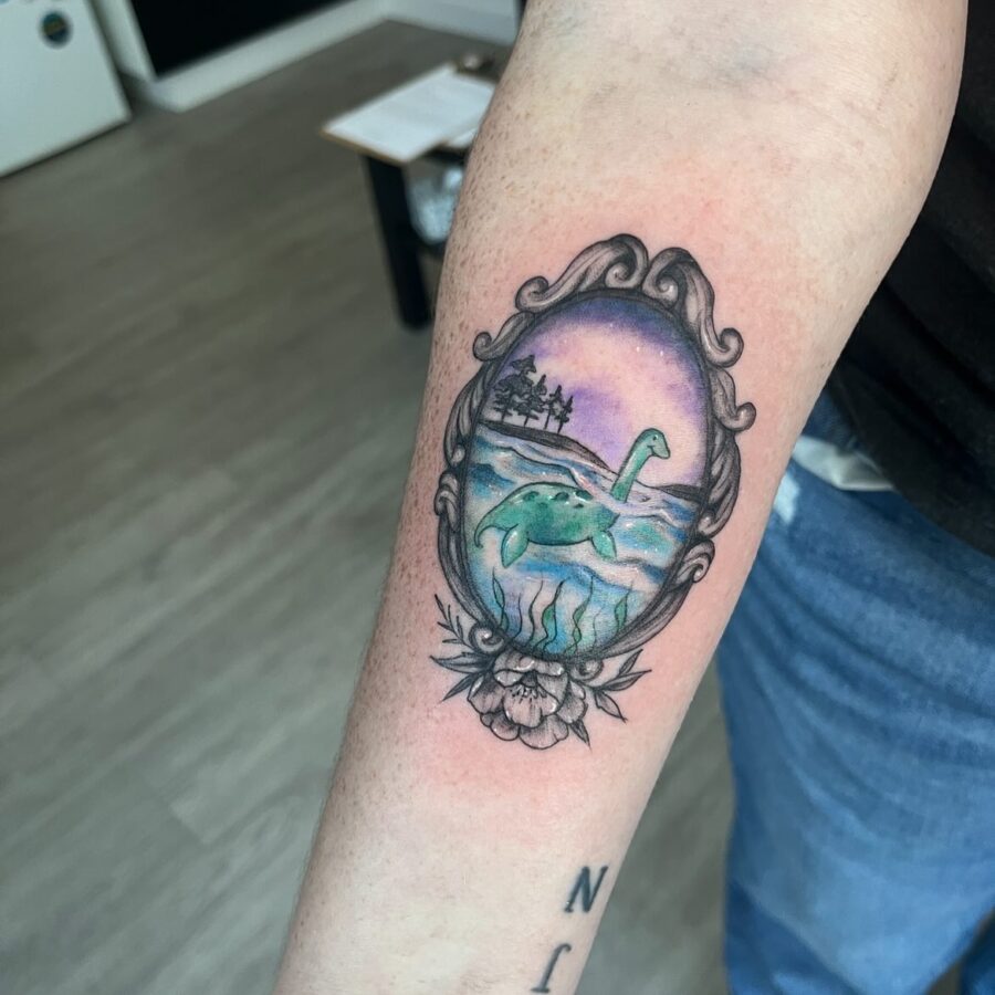 Enchanting Loch Ness Monster Tattoo Design Tattoo on skin