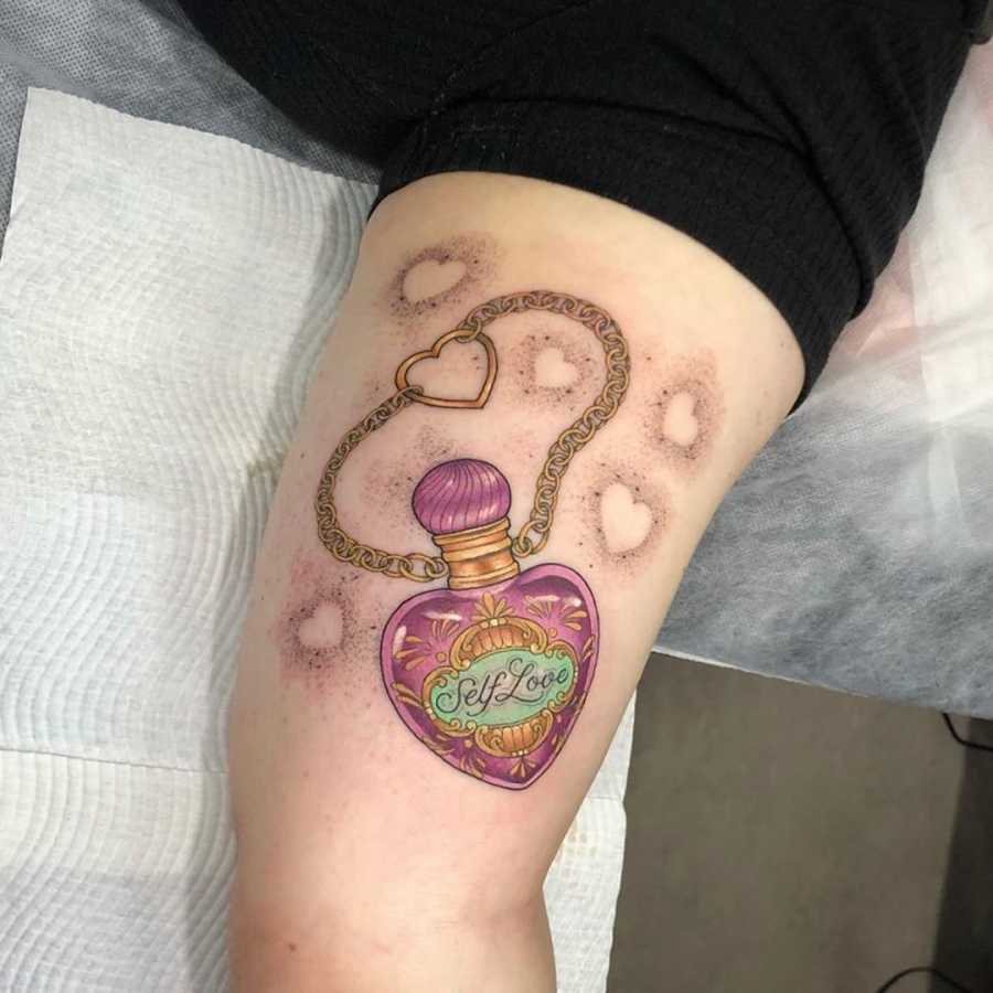 Charming Love Tattoo Tattoo on skin