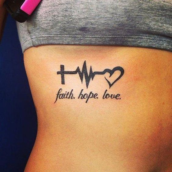 Faith, Hope, and Love Connected Love Tattoo Ideas Tattoo on skin